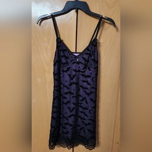 Batty Nightgown - Purple and Black dress
